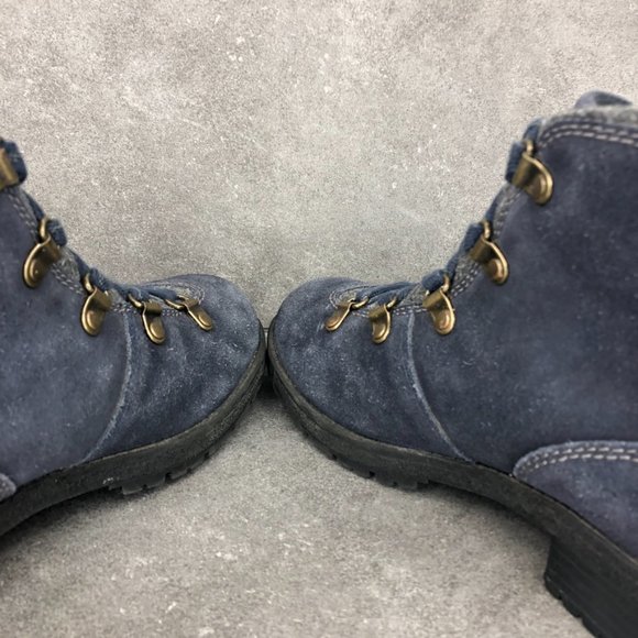 Clarks Faralyn Alpha Suede Lace Up Hiking Boot, Navy Blue, Women's 7.5 - Picture 5 of 8